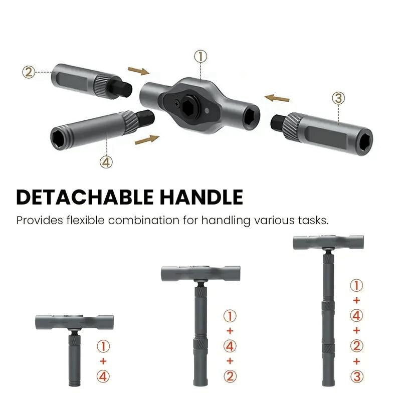 24/42-in-1 Magnetic T-Handle Ratchet Screwdriver Set