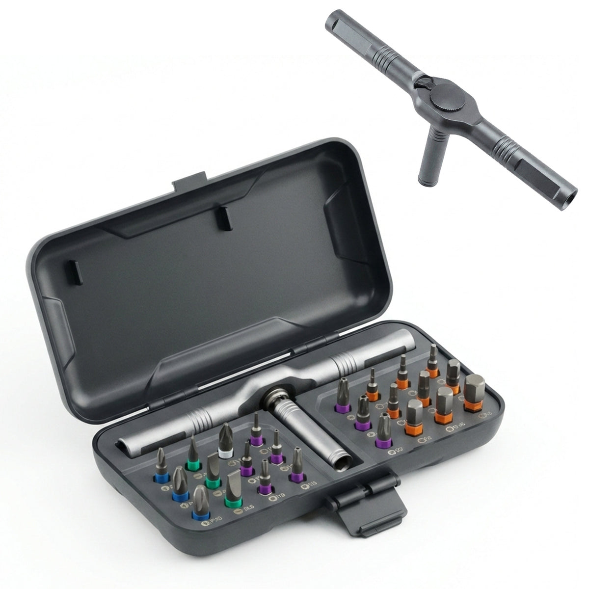24/42-in-1 Magnetic T-Handle Ratchet Screwdriver Set