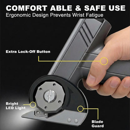 Professional Cordless Electric Rotary Cutter – Fast & Effortless Cutting for Any Material