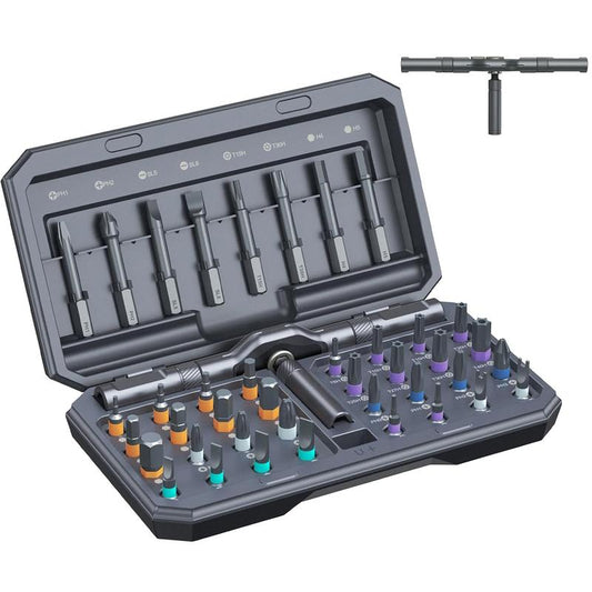 24/42-in-1 Magnetic T-Handle Ratchet Screwdriver Set